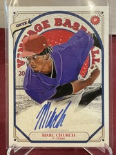 2023 Onyx Vintage Marc Church Blue Ink Prospect Auto Texas Rangers