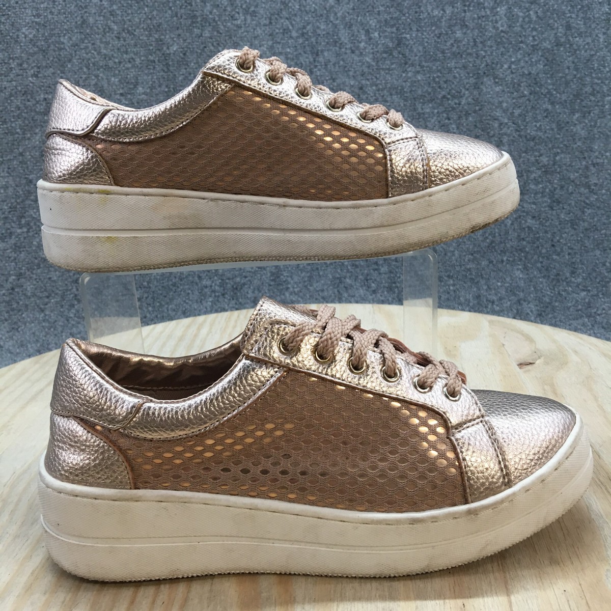 Steve Madden Shoes Womens 6M Nyssa Casual Sneaker Rose Gold