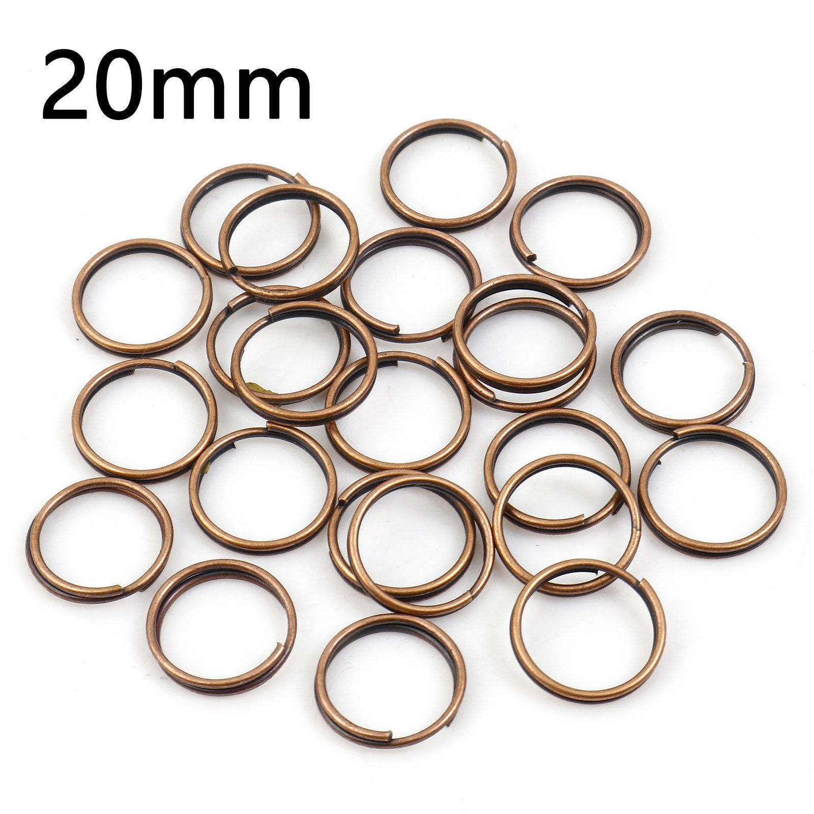 48 Stück Flache Schlüsselringe Aus Metall – 25 Mm Durchmesser, Silber, Bronze, Gold, Schwarz, Rostfrei