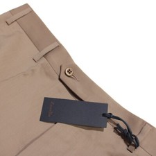 Zanella NWT Dress Pants Size 34 US Devon In Solid Beige / Tan 100 Wool