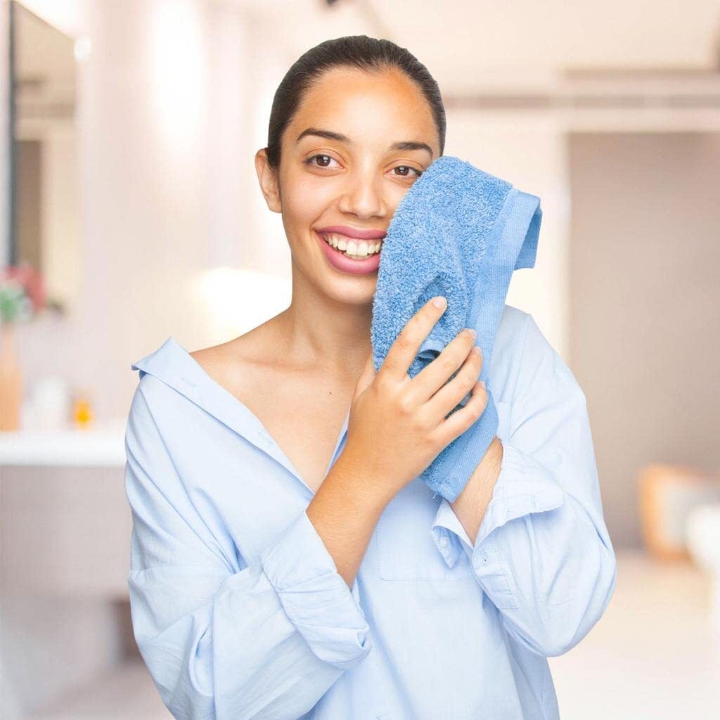 100% Cotton - Wash Cloth Set - Pack of 24 Flannel Face Cloths