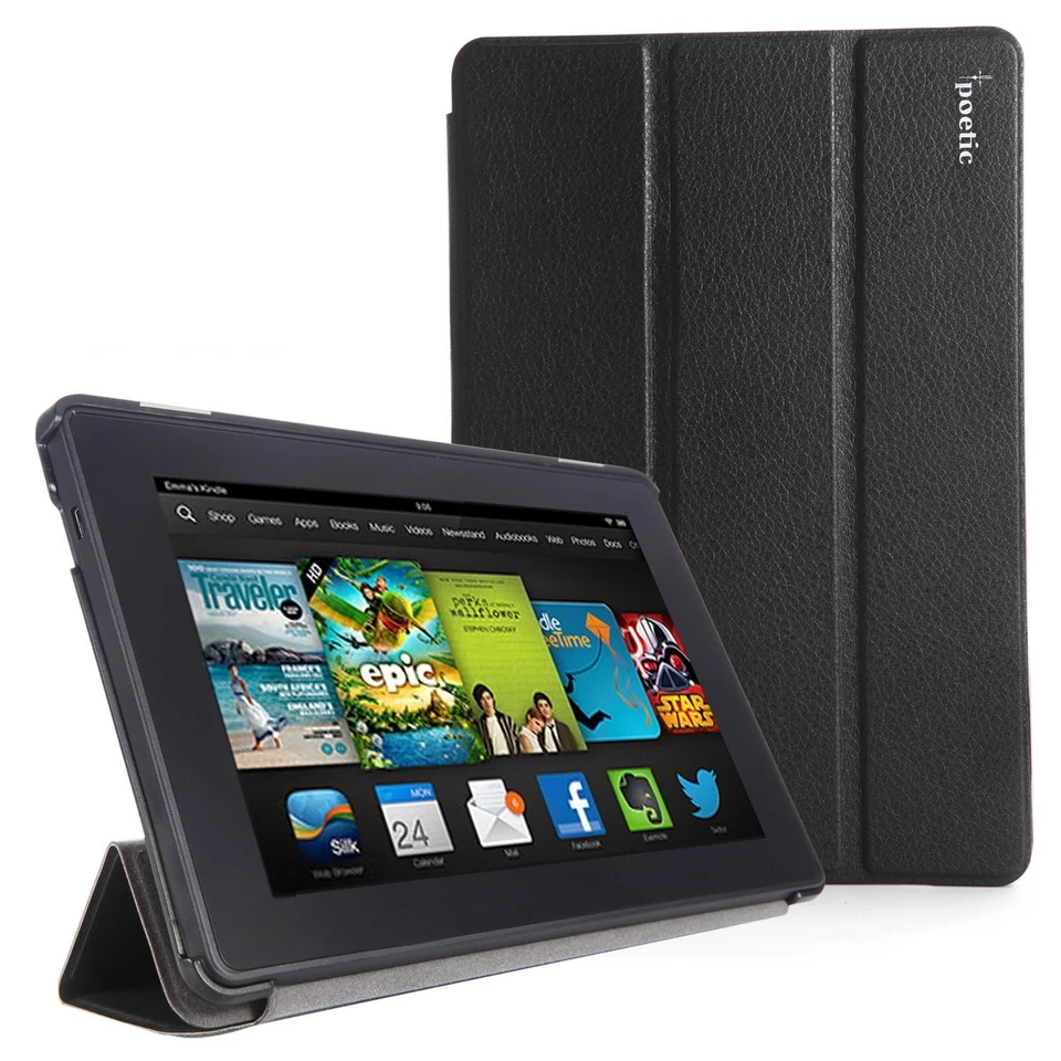 Poetic Amazon Kindle Fire HDX 7 Inch (2013 & 2014) -Slim Line Cover Case Black - Image 2 of 4