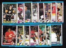 1989-90 OPC O PEE CHEE NHL HOCKEY CARD AND BOX BOTTOM SEE LIST