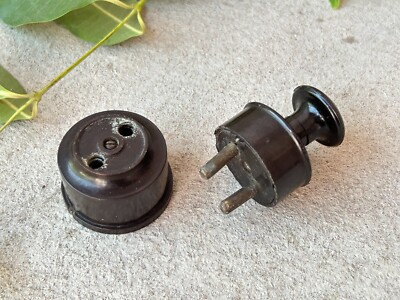 #ad VINTAGE OLD ELECTRIC KAY S TUNION BAKELITE PLUG AND SOCKET MADE IN ENGLAND. $55.00