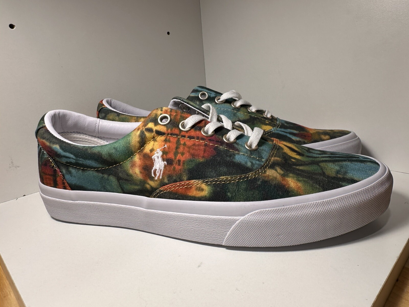 POLO RALPH LAUREN RRL Tie Dye Keaton Pony scarpe estive uomo 10 nuove senza scatola