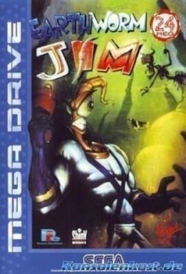 SEGA Mega Drive Spiel - Earthworm Jim 1 mit OVP sehr guter Zustand