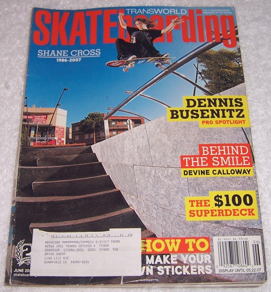 Transworld Skateboarding Magazine June 2007 Dennis Busenitz | eBay