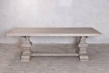 Image of RUSTIC EXTENDING DINING TABLE OAK KITCHEN PEDESTAL TABLE 2 SIZES & COLOURS