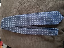 Hand Sewn 100 Silk Navy Blue Tie