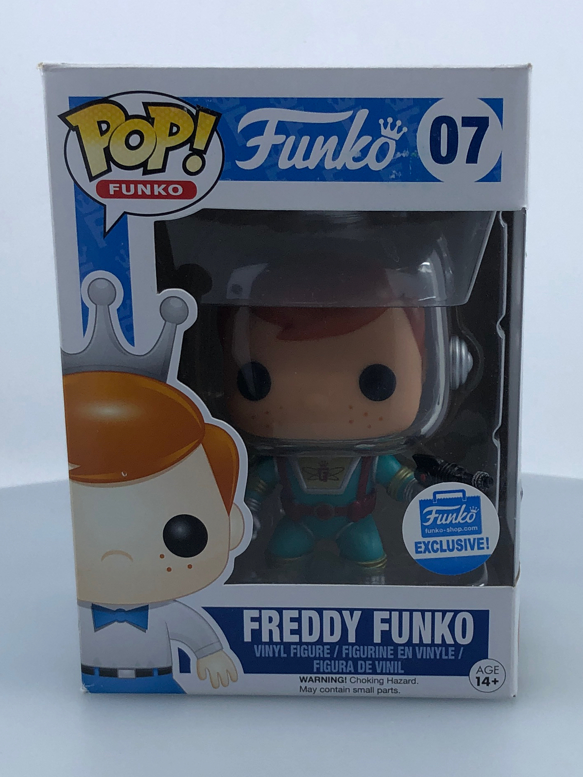 Sale Funko Pop! Freddy Funko With Ray Gun #7 Vinyl Figure Damaged Box See Pics