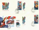 Space AF64 FDC Russia 1980 International flight Set of 4 pcs