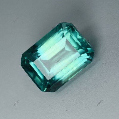 MONTANA Sapphire 8.56 Ct Emerald Shape Natural Bluish Green CERTIFIED Gemstone