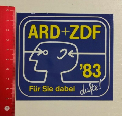 Aufkleber/Sticker: ARD + ZDF 1983 Für Sie dabei (03031747)