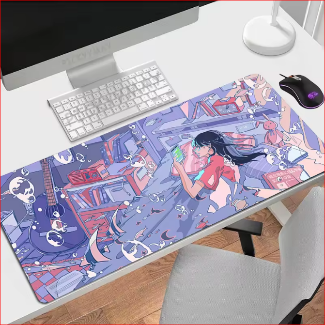 Mouse Pad Japanese Anime Large Gamer Mousepad Keyboard Mat Desk Mat v2-image