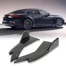For Porsche Panamera Pair Rear Bumper Lip Diffuser Splitter Spoiler Glossy Black