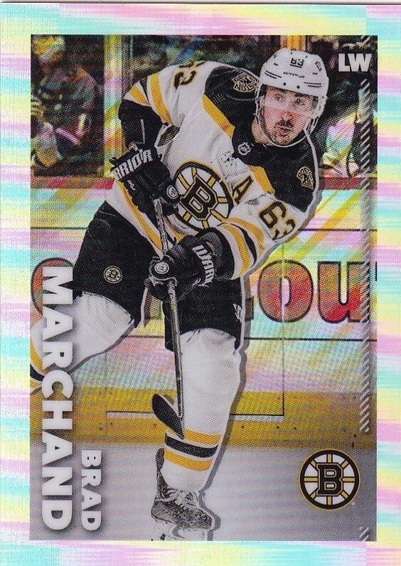 2022-23 Topps Chrome Refractor Sticker #43 Brad Marchand - Boston /99 MADE