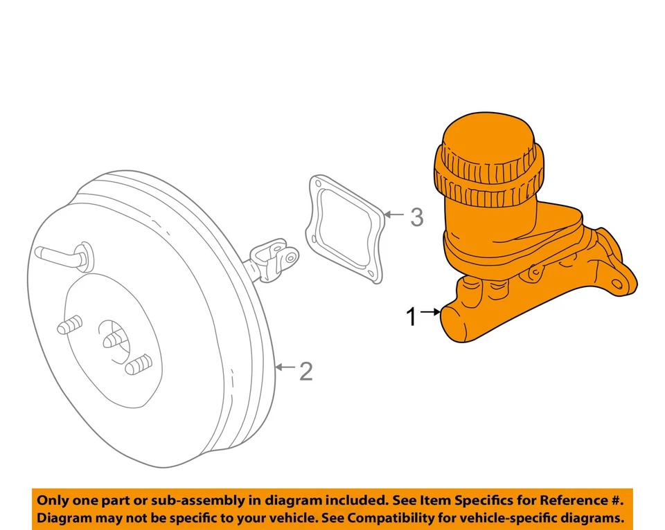Used Brake Master Cylinder fits: 2002 Mitsubishi Montero sport w/ABS Grade A — 第 3/4 张图片
