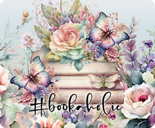 Bookaholic, Mouse Pad, Sublimated, Can Personalize, Made to Order mp227