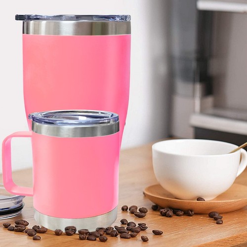 Kaffeetasse mit Griffdeckel Reisetasse Edelstahl Isoliertasse 20 & 12oz - Bild 37 von 43