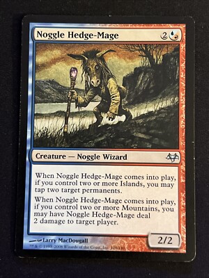 1x Noggle Hedge-Mage (108) Eventide LP MTG Magic the Gathering x1 MKE