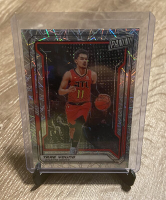 Trae Young 2019 Panini The National #36 HYPER SILVER LASER PRIZM Atlanta Hawks