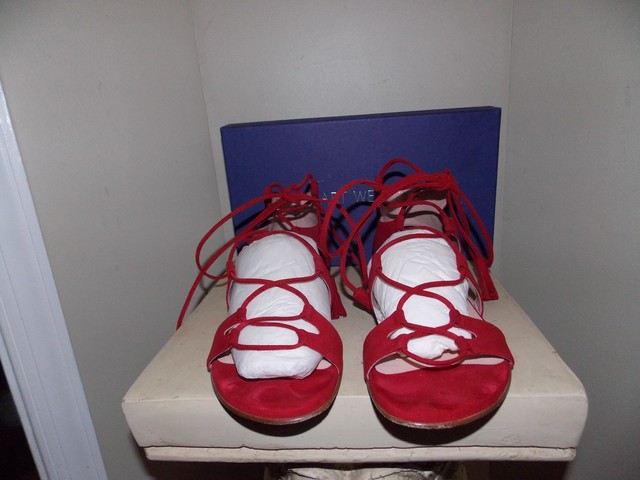 stuart weitzman roman suede flat sandals