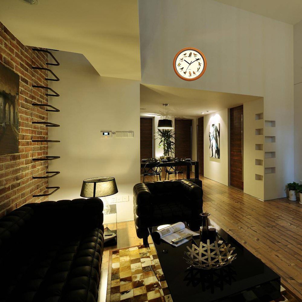 Wall Clock Singing Bird of The Bird Names and Songs 12 Inch