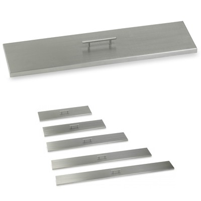 American Fireglass Stainless Steel Fire Pit Covers Linear Lids