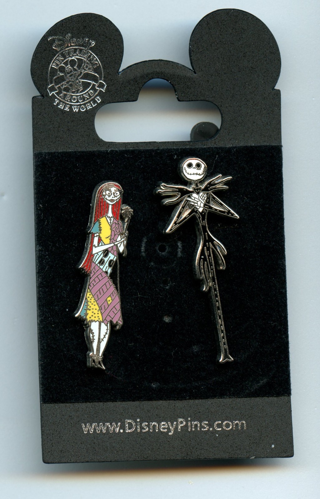 Disney Nightmare Before Christmas Sally w/ Flower & Jack Skellington Pin Set