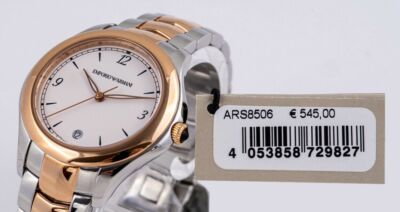 EMPORIO ARMANI SWISS MADE Damenuhr Armband Gehäuse Silber Roségold 545,00 