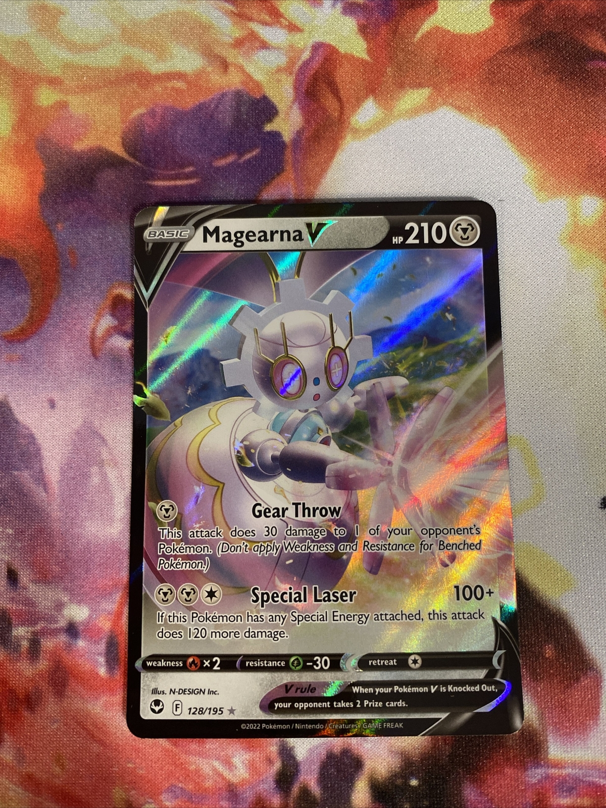 Pokemon TCG Silver Tempest 128/195 - Magearna V - Ultra Rare - NM - HOLO