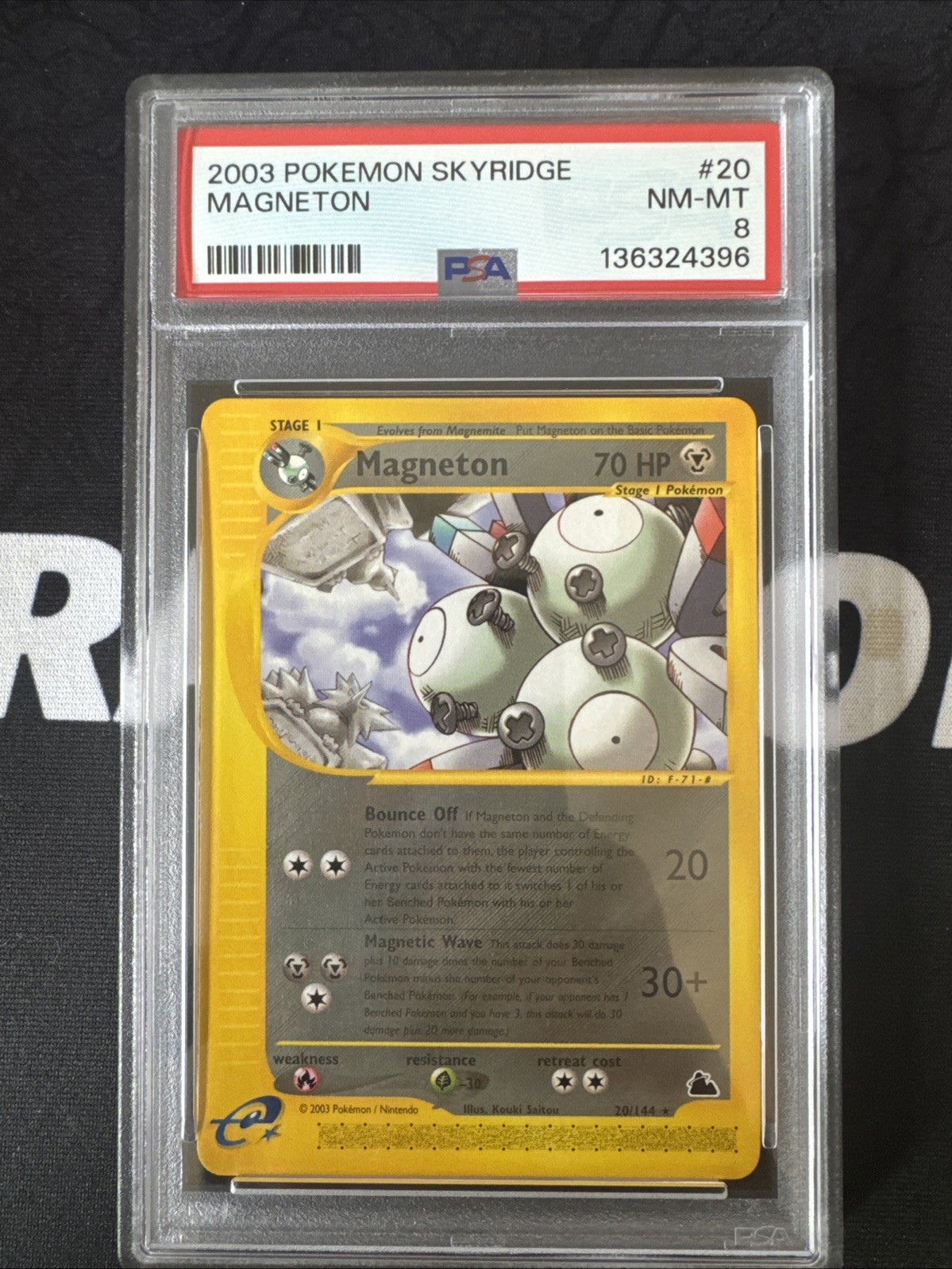 Pokemon Card Magneton 20/144 Skyridge 2003 PSA 8 NM-MT
