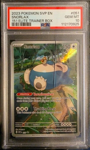 2023 Pokemon Snorlax SVP 051 151 ETB Black Star Promo PSA 10 Gem Mint