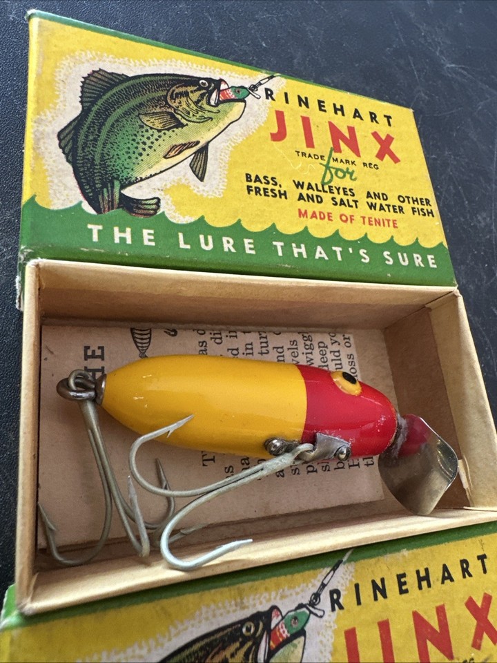 Leurre De Pêche Vintage Bayou Special Frog - Metal - NOS Dans Sa Boîte