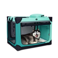 Ownpets Collapsible Dog Crate, 42 inch Portable Travel Dog Crate for Large Do...