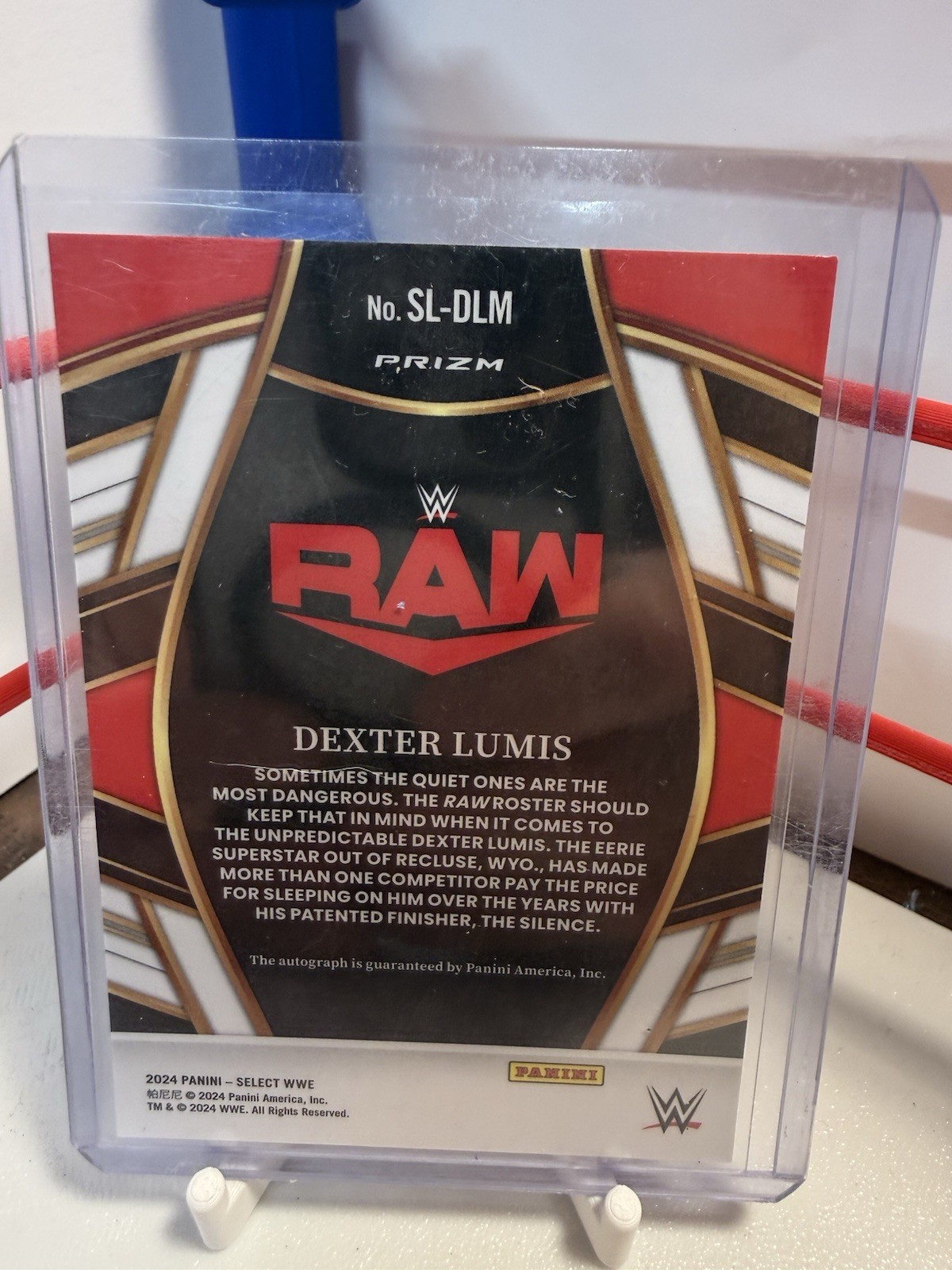 2024 Panini Select WWE Signature Selections Dexter Lumis #SL-DLM Ice Prizm Auto view 3