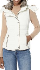 Womens Joules USA Winter White Melford Quilted Gilet Vest Size US 14 UK 18 NWT