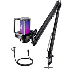 Maono DGM20S USB Gaming Microphone RGB Condenser Mic Noise Cancel Boom Arm