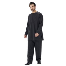 Muslim Men Saudi Top Long Pants Abaya Dubai Kaftan Outfits Dishdasha Jubba Thoub