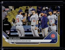 2025 Topps Now #66 Gage Workman Gold Foil #d 48/50 RC Rookie