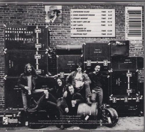 CD The Allman Brothers Band/ At Filmore East/ 7 Songs/ 1971 / Remaster Edition - Bild 2 von 2