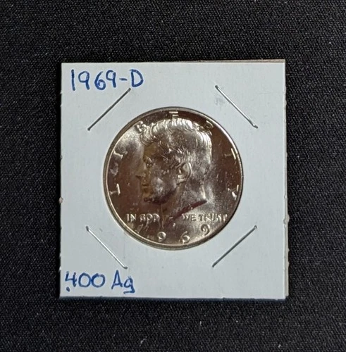 1969-D Kennedy 40% Silver Half Dollar BU/Uncirculated Lot #26K38