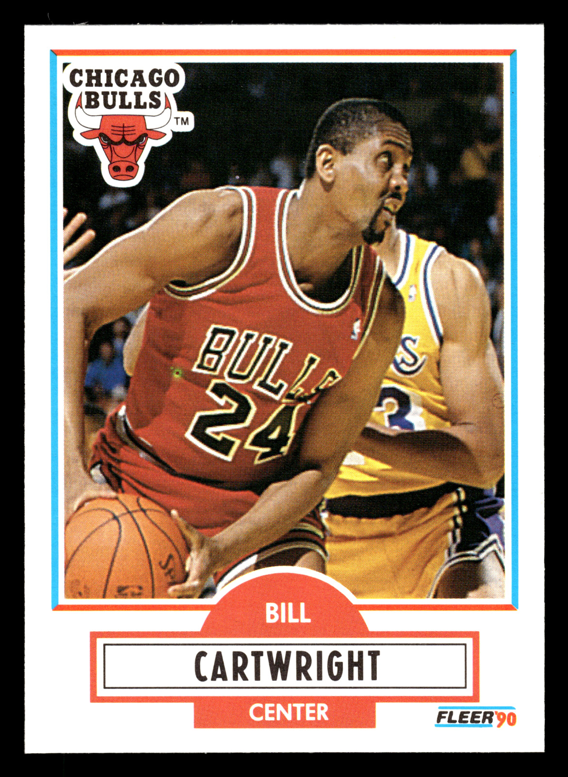 Bill Cartwright 1990-91 Fleer #23 Chicago Bulls NBA Basketball Card