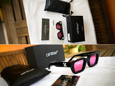Off-White Herren Sonnenbrille rechteckig schw...