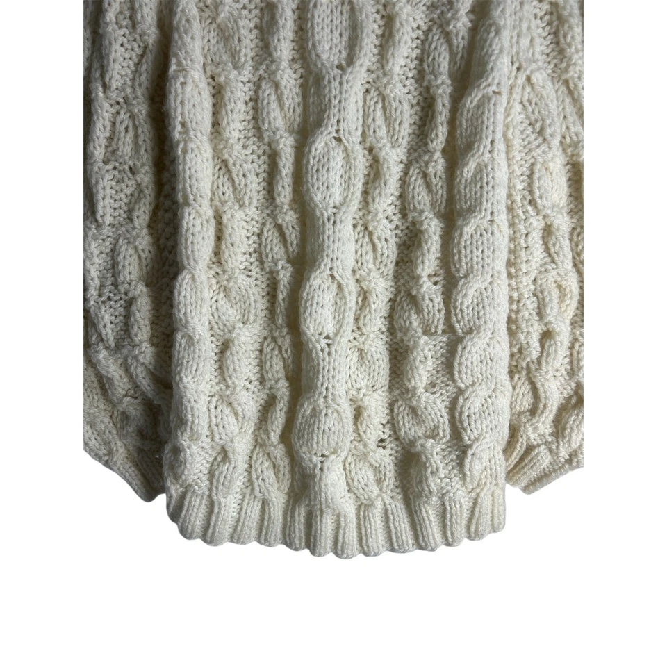 Suéter Tejido Grueso De Colección Hecho a Mano Italiano Nordstroms Grande Mezcla de Lana Línea Larga Foto 3 de 4