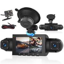 4 Channel 360  Dash Cam Front and Rear Inside Left Right,3 Inch 1080P Dash Ca...