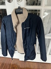 Columbia Girls XL Navy Sherpa Lined Full Zip Jacket Winter Coat