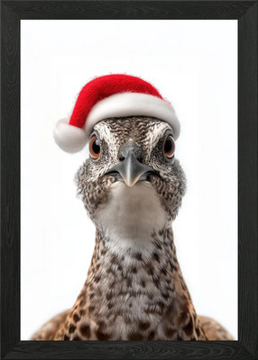 Festliche Wachtel Vogel Portrait mit Sa gerahmtes Wandbild Poster Leinwanddruck Bild