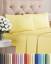 Queen Size 4 Piece Sheet Set - Comfy Breathable Cooling Sheets - Hotel Luxury