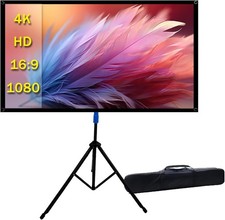 Ribowri 100" Projector Screen with Stand - 4K HD Outdoor Cinema - Tripod Mount